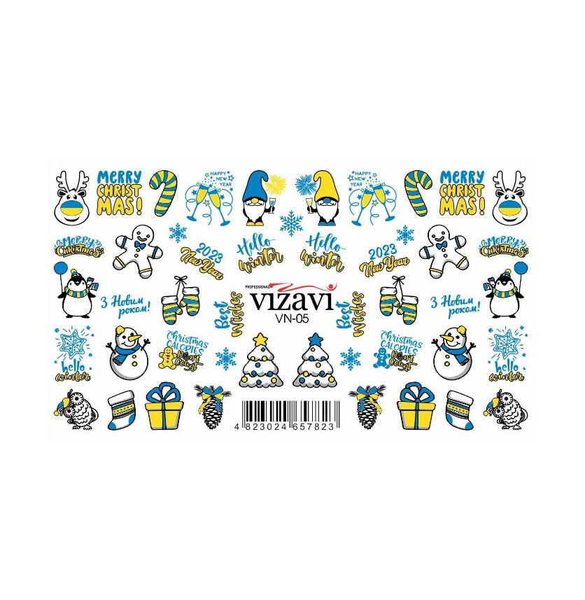Водні наліпки для нігтів Vizavi Professional VN-05